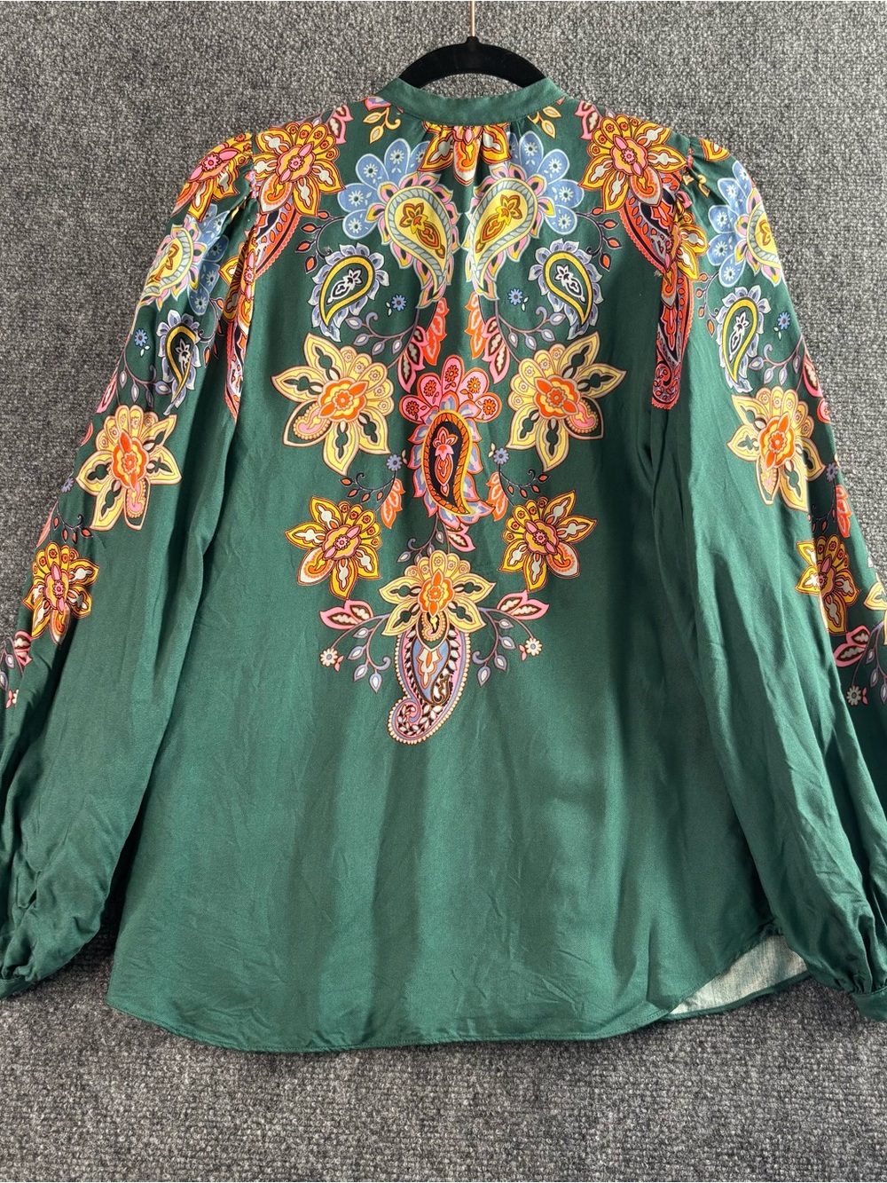 Boden Green Paisley-Print Button Front Blouse - Picture 5 of 8